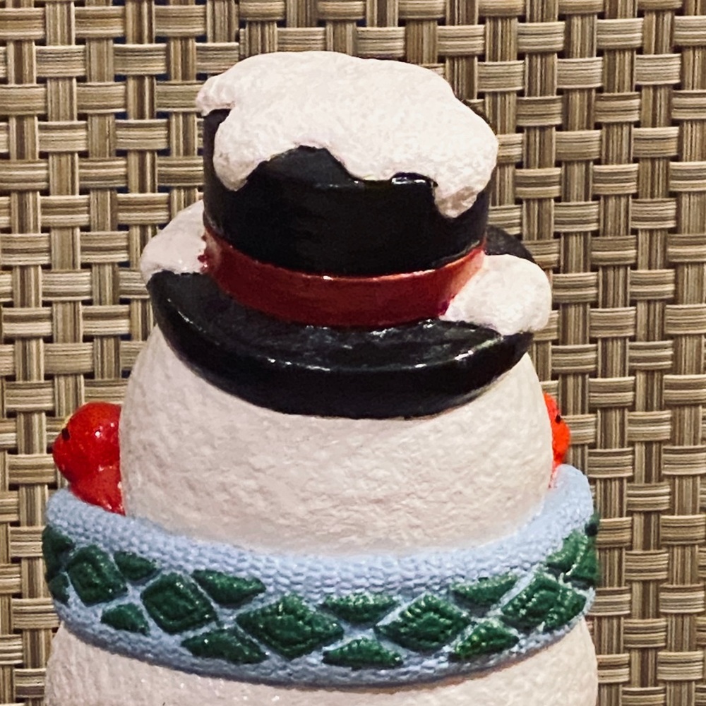 🎄🌟HP🌟VTG Hand Painted Snowman Accents Unlimited - Picture 4 of 5